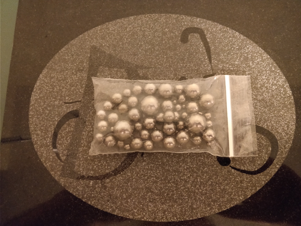 Experimented with many ball sizes